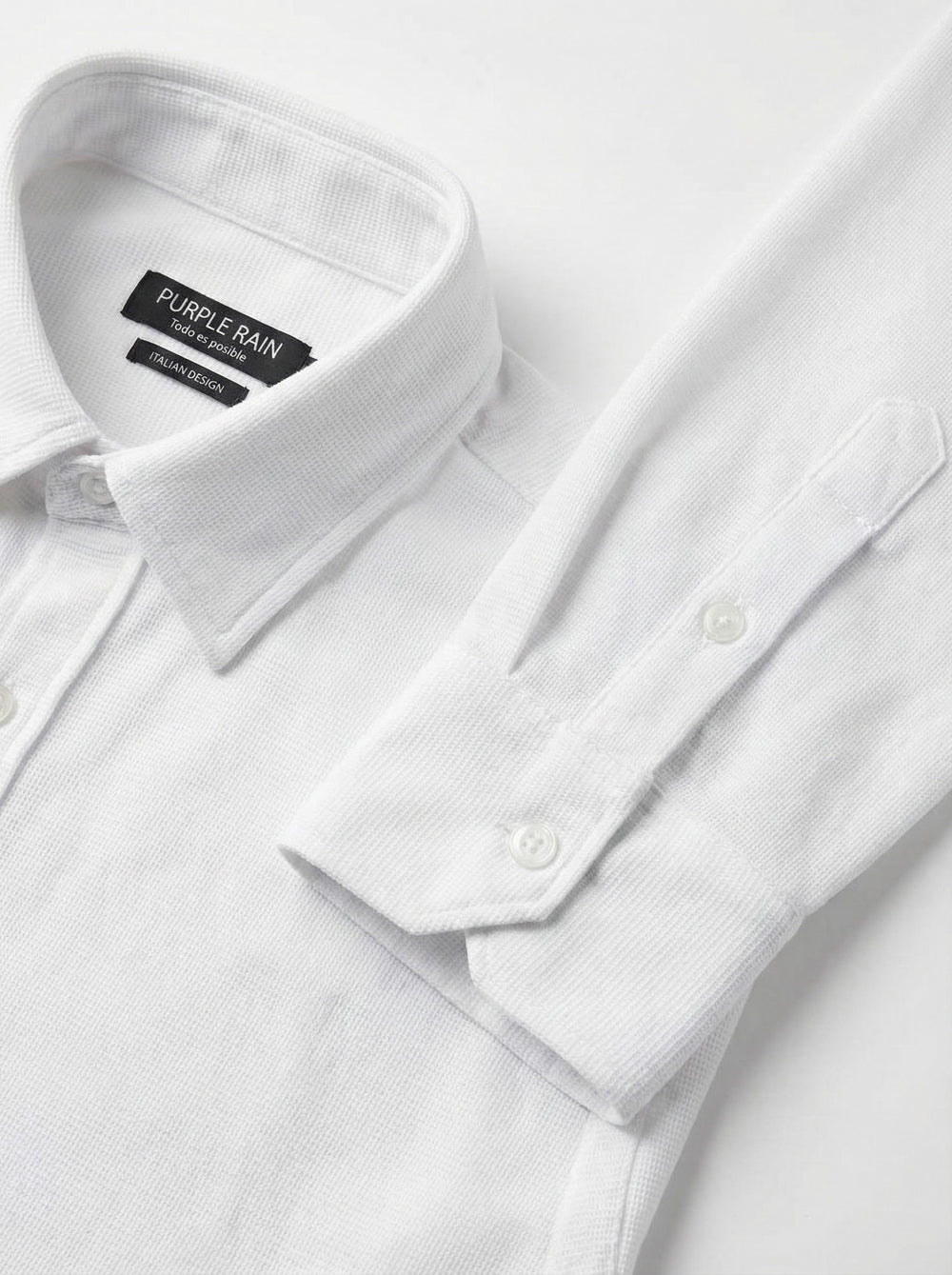 Camisa Viscosa Premium con Micro-Textura - Purple Rain