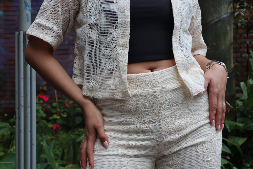 Set Floral Tejido - Purple Rain