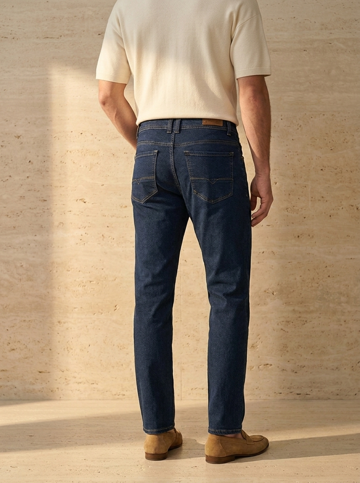 Jean Hombre Azul Índigo Texturizado Premium | Slim Fit Old Money | Purple Rain