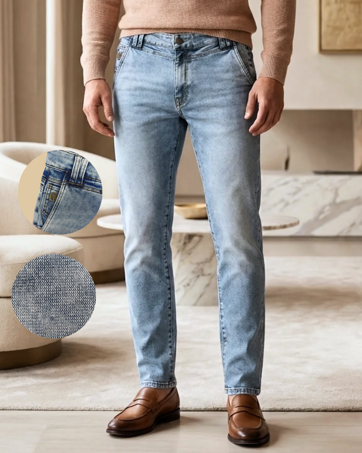 Jean Azul Texturizado para Hombre | Purple Rain  Descripción