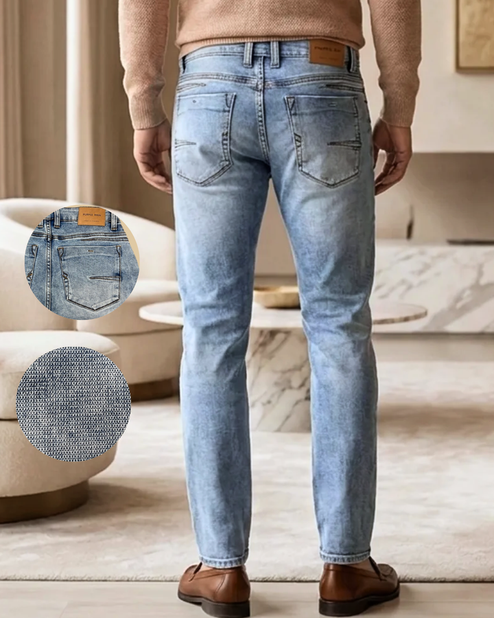 Jean Azul Texturizado para Hombre | Purple Rain  Descripción
