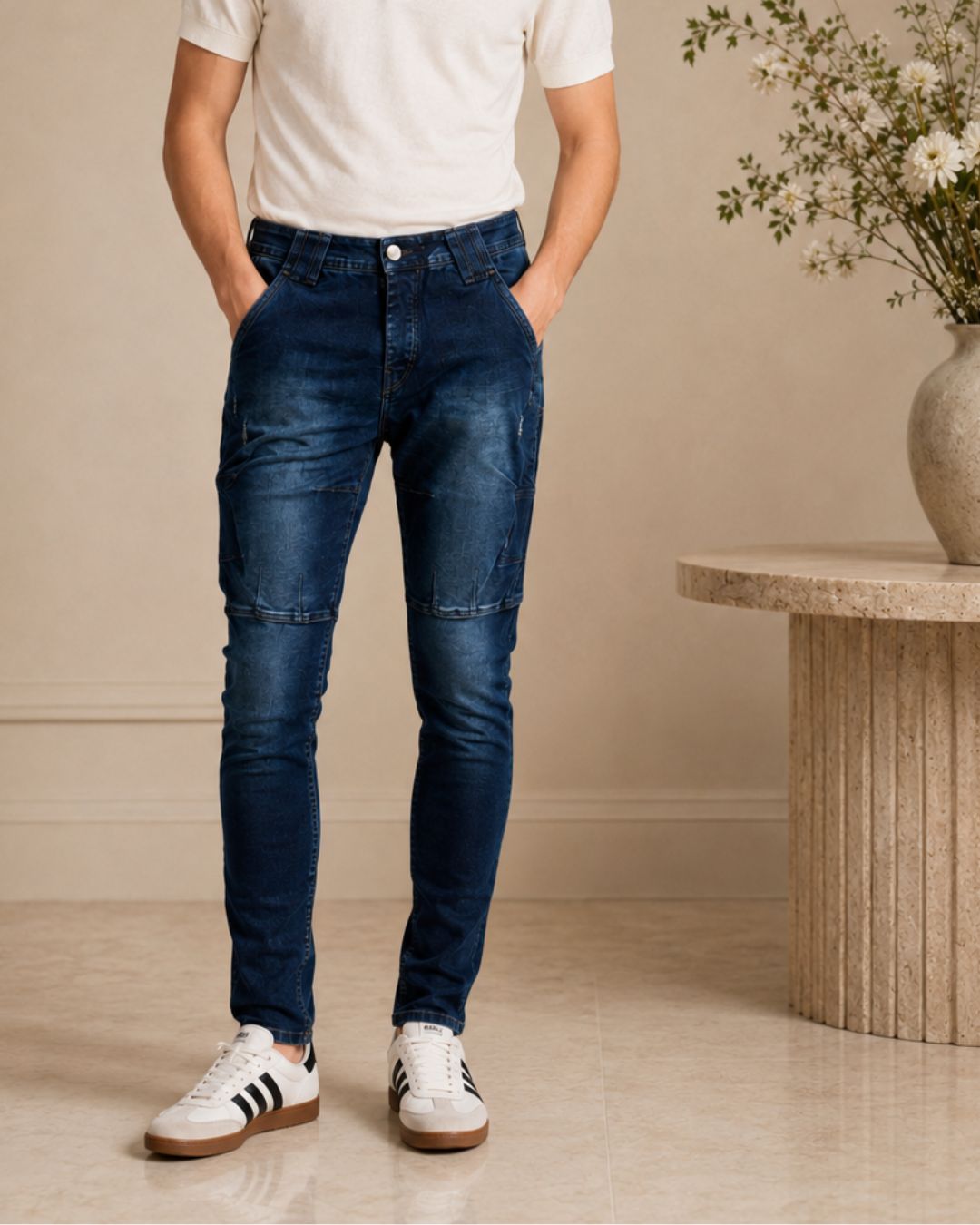 Jean Biker Torino Índigo Hombre | Skinny Fit Stretch