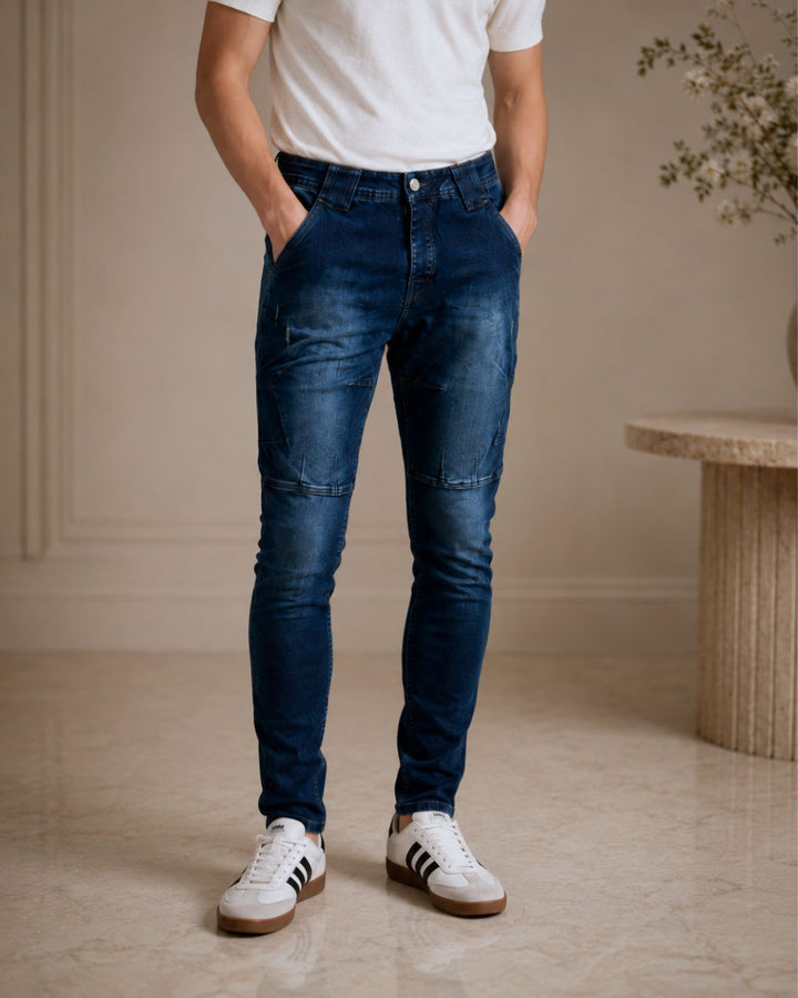 Jean Biker Torino Índigo Hombre | Skinny Fit Stretch
