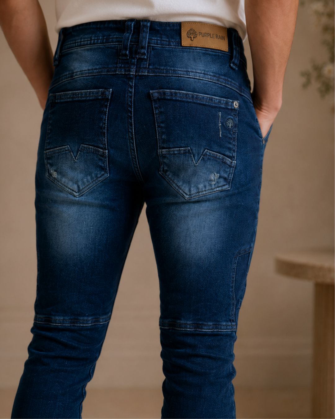 Jean Biker Torino Índigo Hombre | Skinny Fit Stretch 
