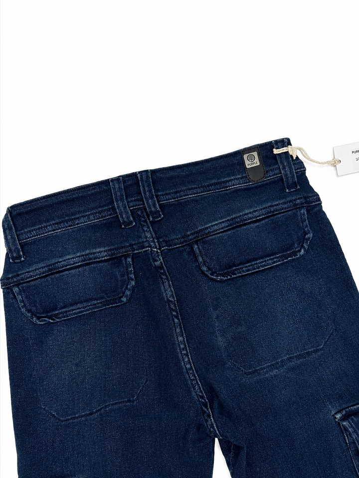 Jean cargo hombre, jean skinny hombre, pantalón cargo azul hombre, jean elástico hombre, jean ajustado hombre, pantalón casual hombre, cargo denim hombre, jean moderno hombre, pantalón skinny azul, Purple Rain hombre.