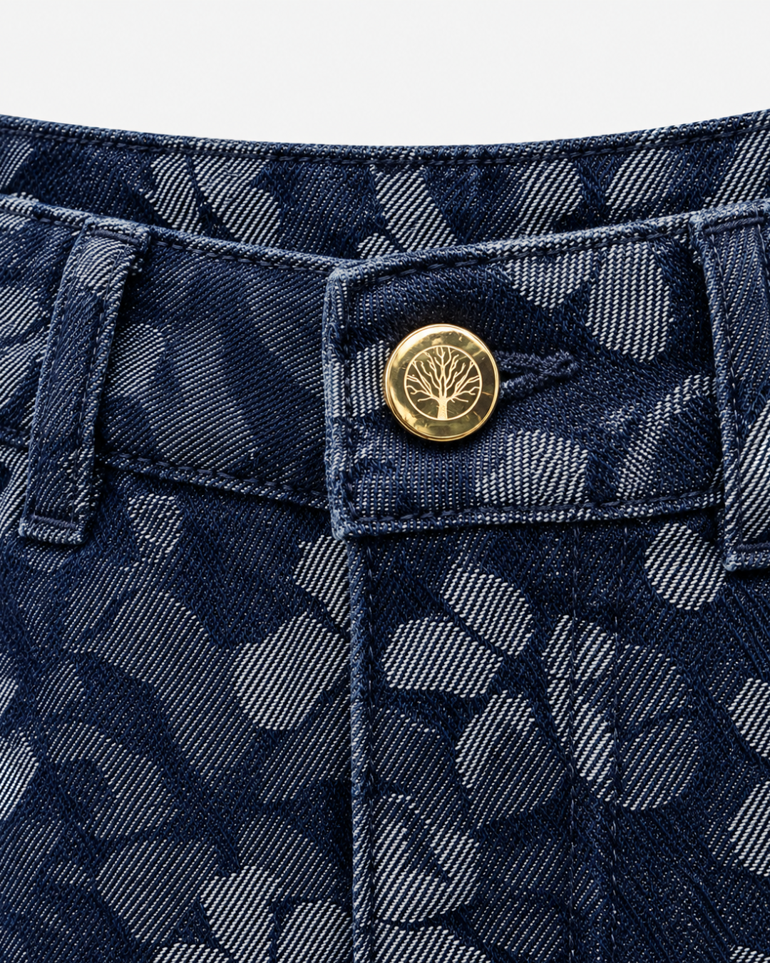Jean Dama Estampado floral Bota Recta