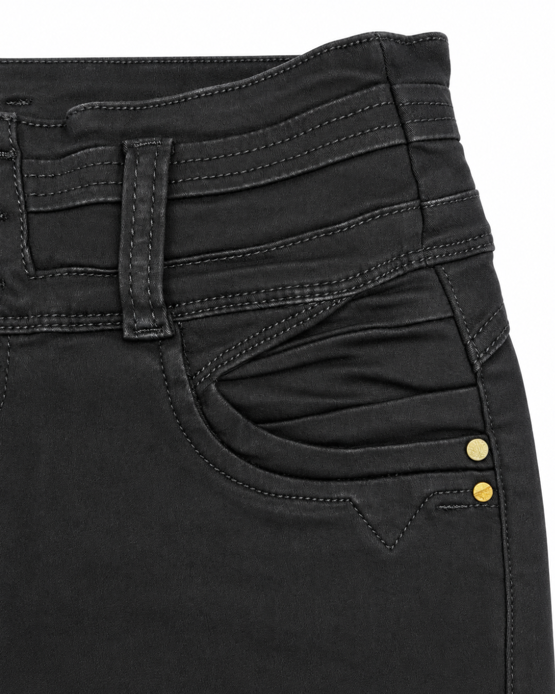 Jean Dama Negro Bota Recta