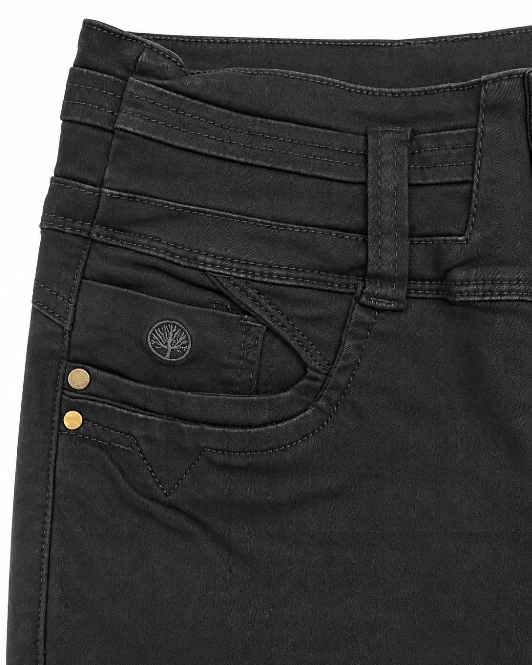 Jean Dama Negro Bota Recta
