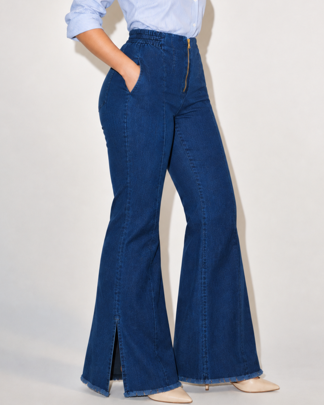 Jean Flare Dama con Abertura en Bota