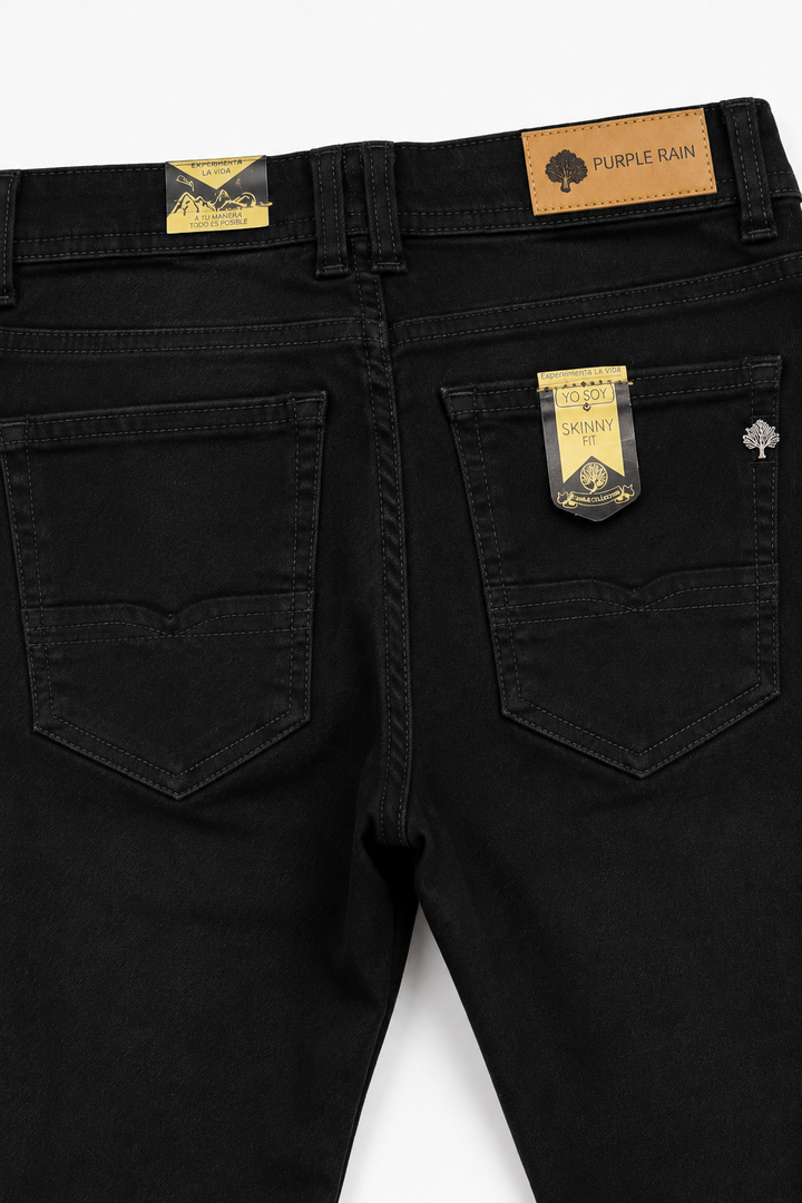 Jean Hombre Skinny Fit Negro| Purple Rain