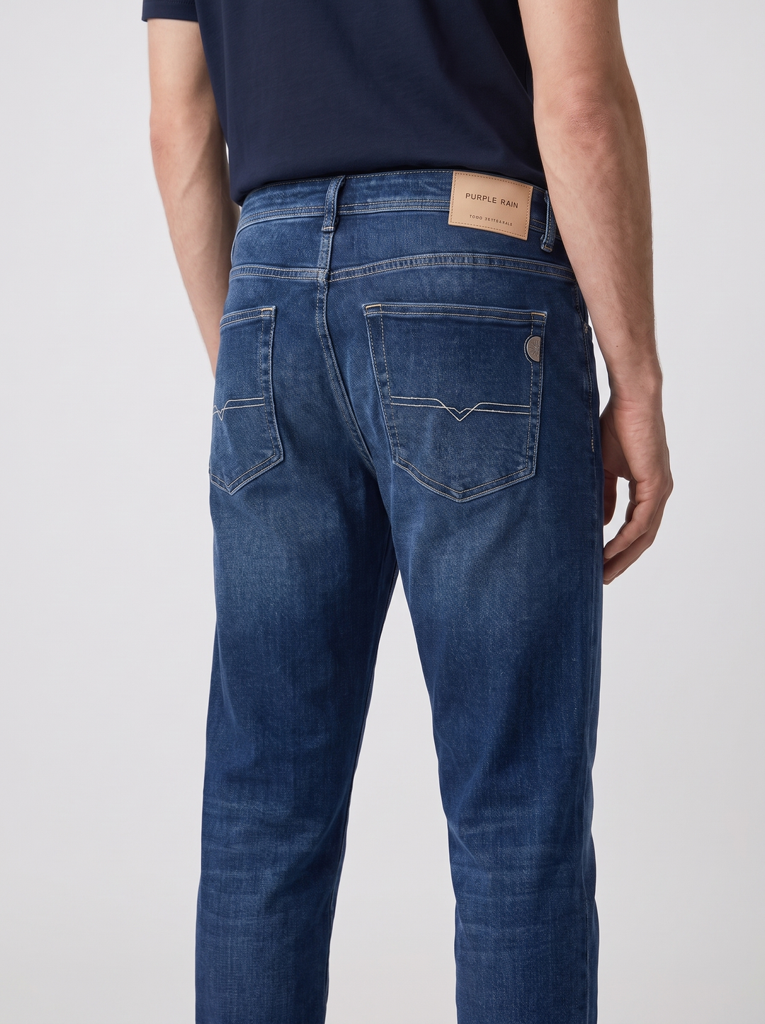 Jean Hombre Slim Fit Azul Índigo Bota Recta