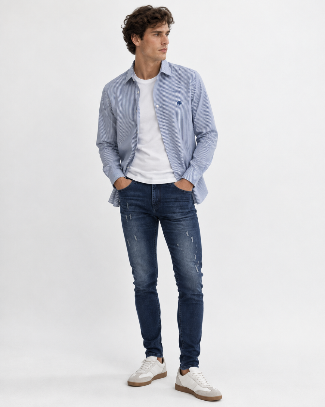 Jean Hombre skinny azul