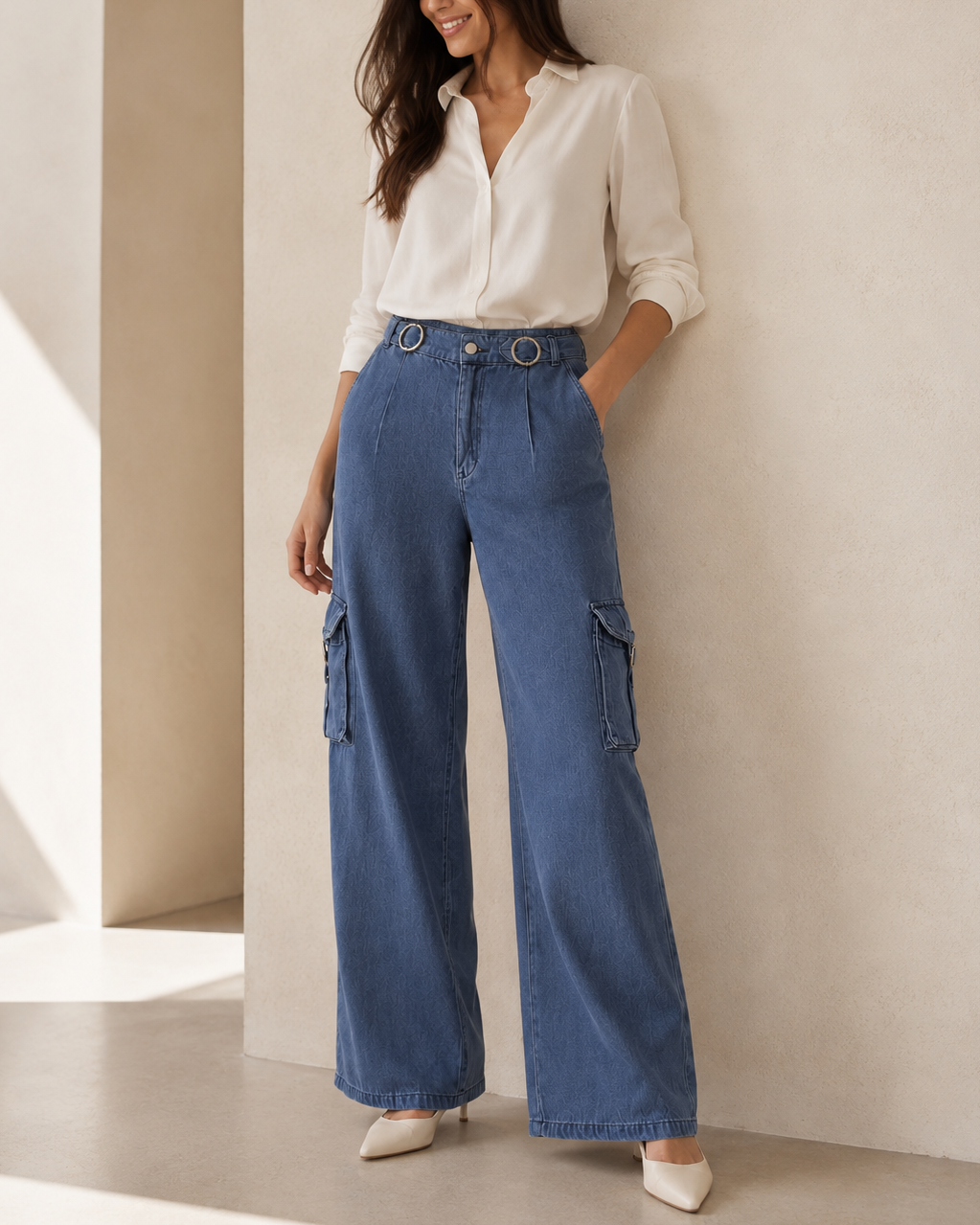 Jean mujer bota amplia