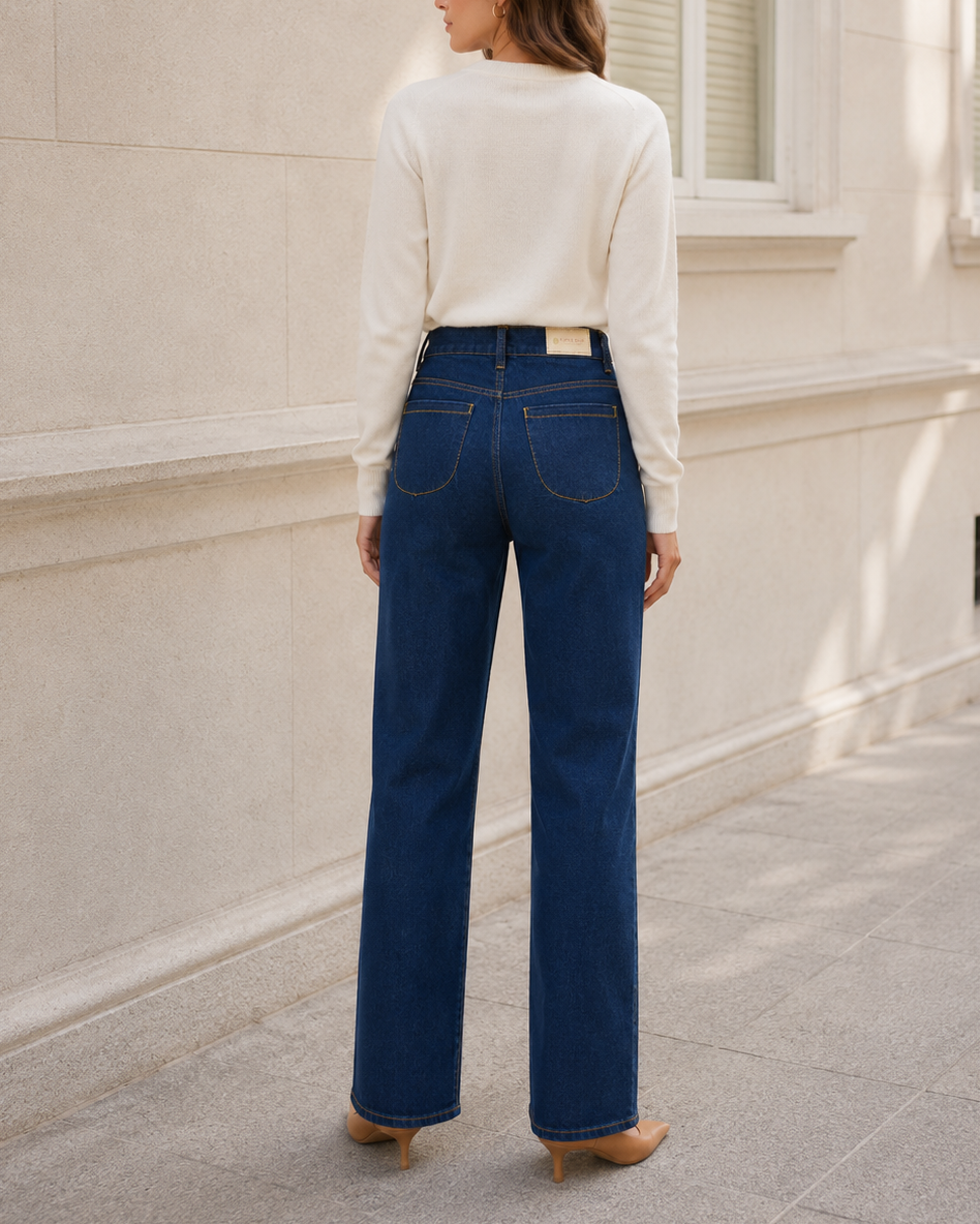 Jean costuras contraste
