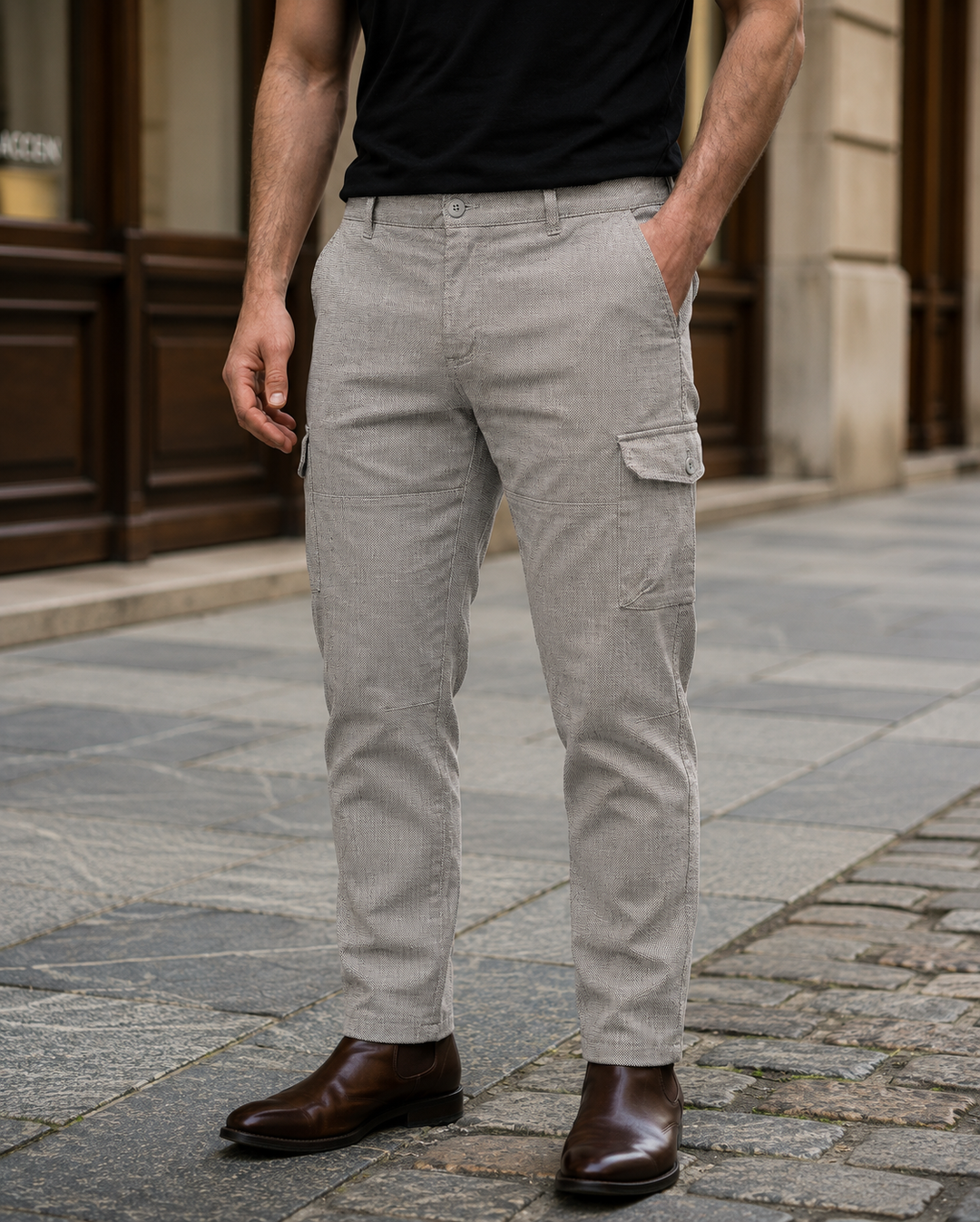 Pantalón Cargo Ajustado - Purple Rain