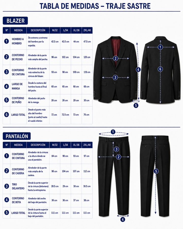 Traje Hombre  Slim Fit Tipo Paño con Coderas. negro