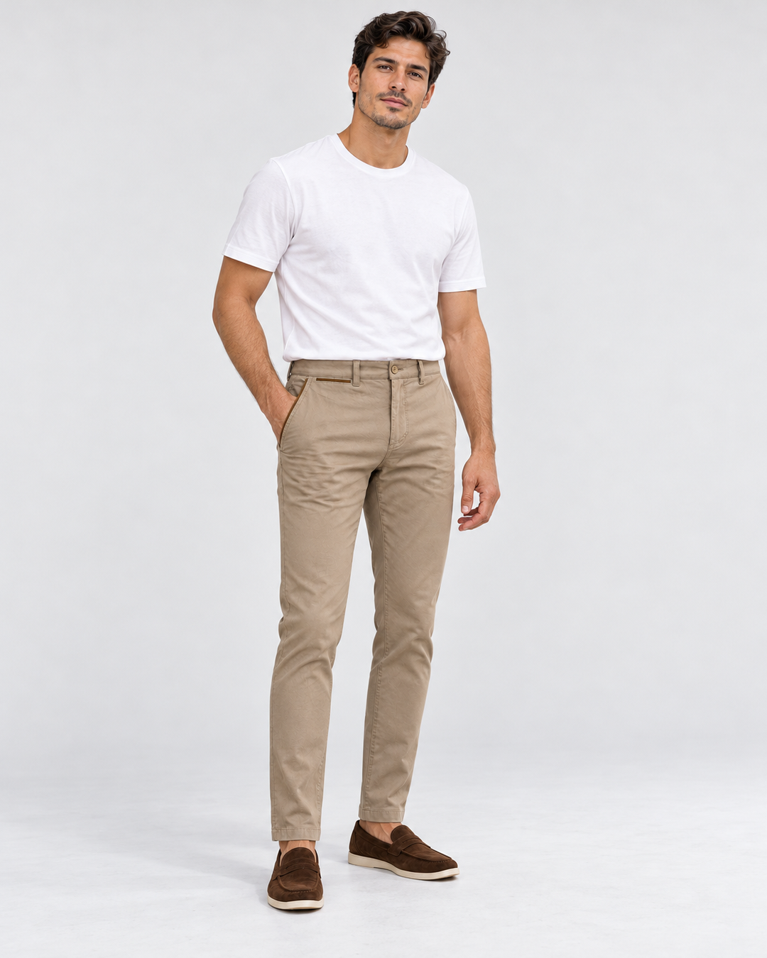 Pantalón Drill Hombre Slim Fit Premium Strech