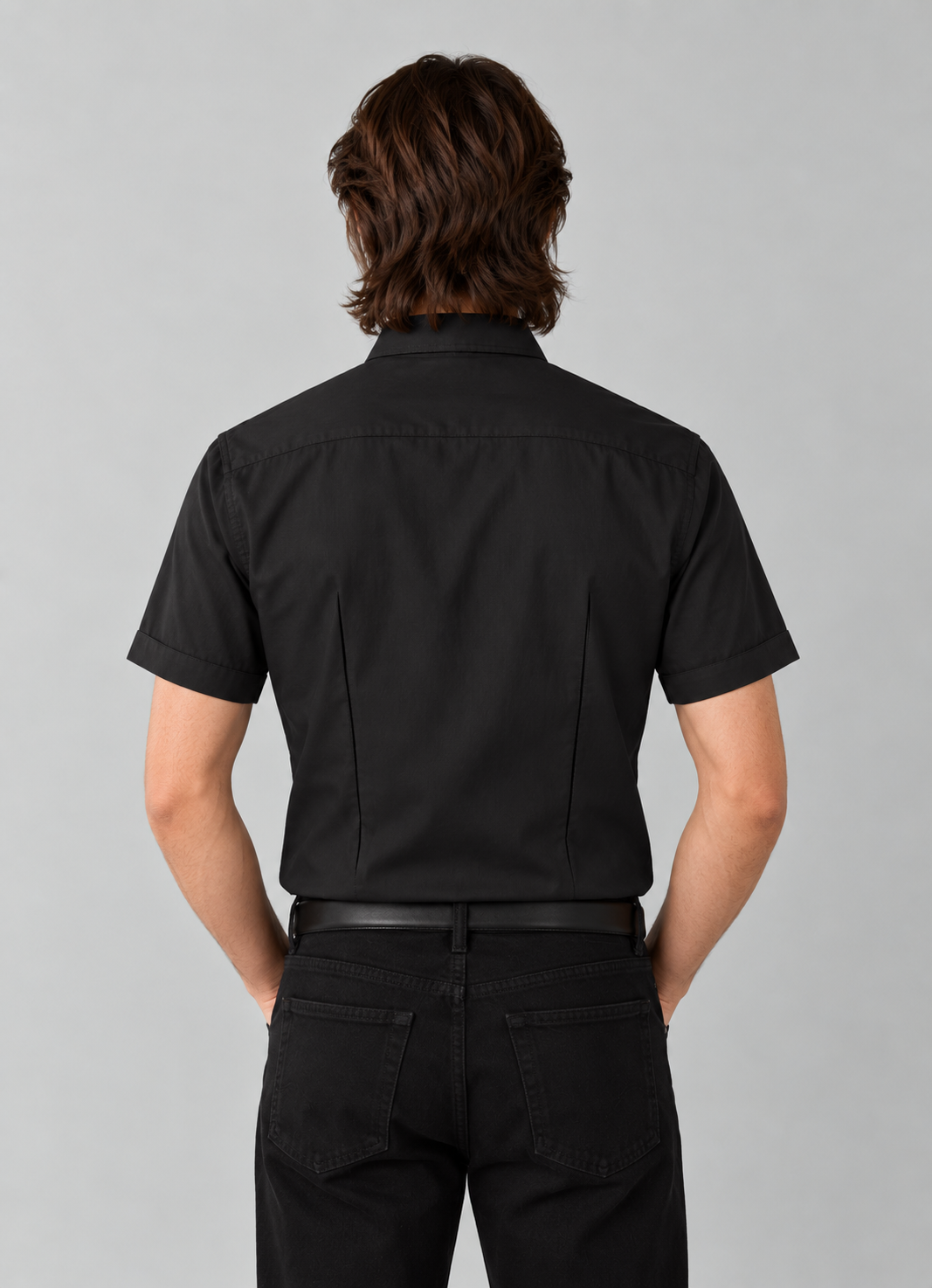 Camisa de manga corta para hombre en viscosa – Corte relajado