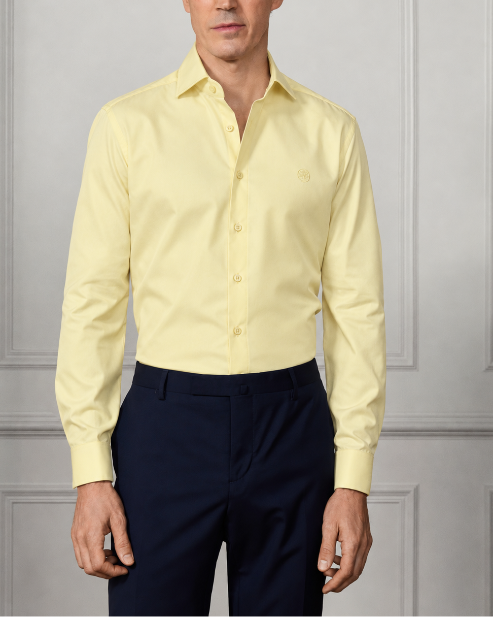 Camisa Hombre Manga Larga en Rayón Stretch con Brillo Sutil – Tonos Pastel