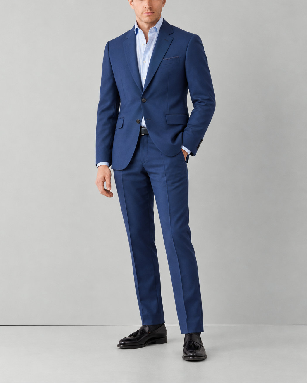 Traje Hombre Premium Azul Marino sin coderas