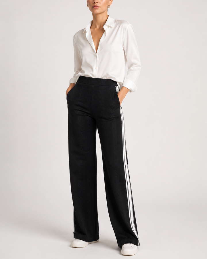 Pantalón Dama · Punto Trenzado con Cinta Lateral