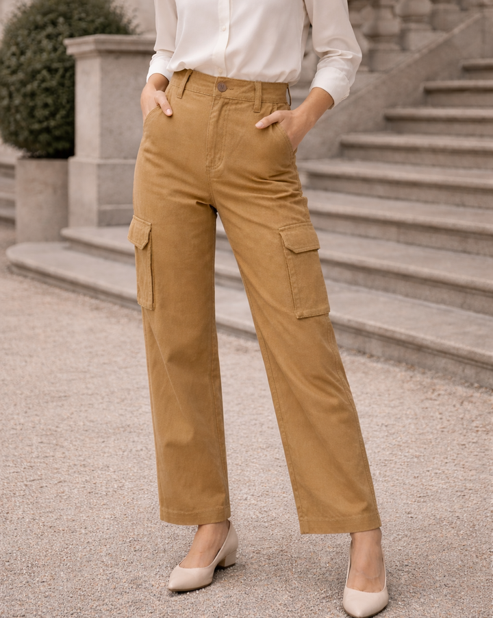 PANTALÓN DRILL CARGO | FLARE - Purple Rain