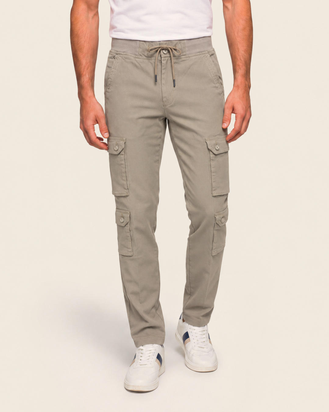 Pantalón Cargo Jogger Slim Fit para Hombre en Algodón Stretch