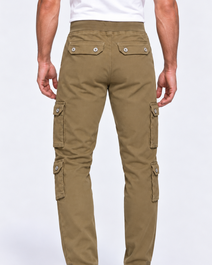 Pantalón Cargo Jogger Slim Fit para Hombre en Algodón Stretch