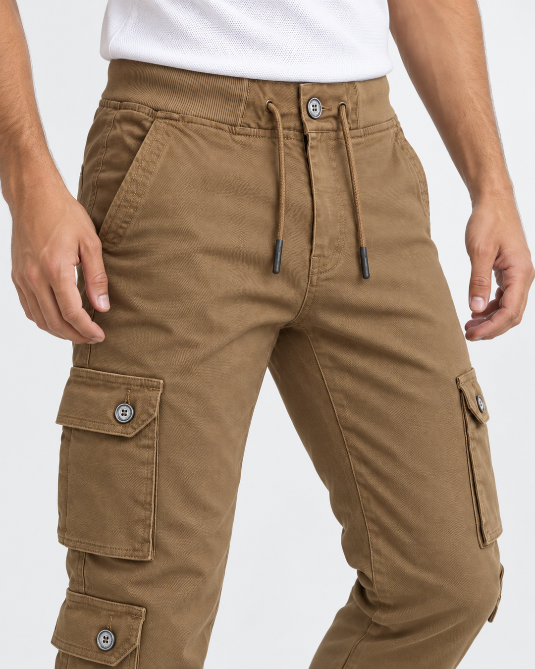Pantalón Cargo Jogger Slim Fit para Hombre en Algodón Stretch