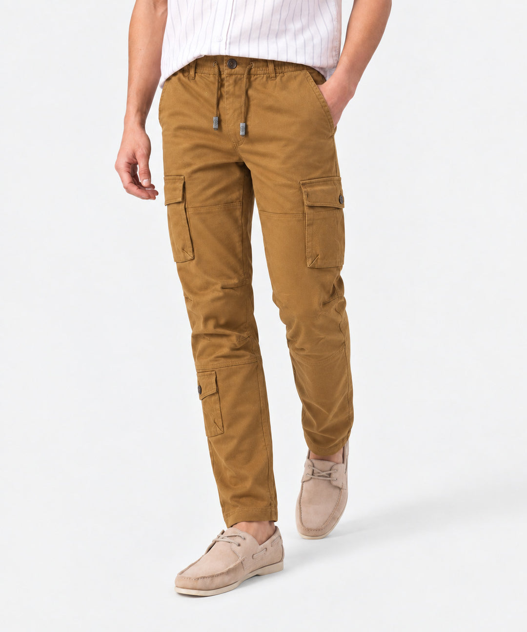 Pantalón Cargo Jogger Slim Fit para Hombre en Algodón Stretch