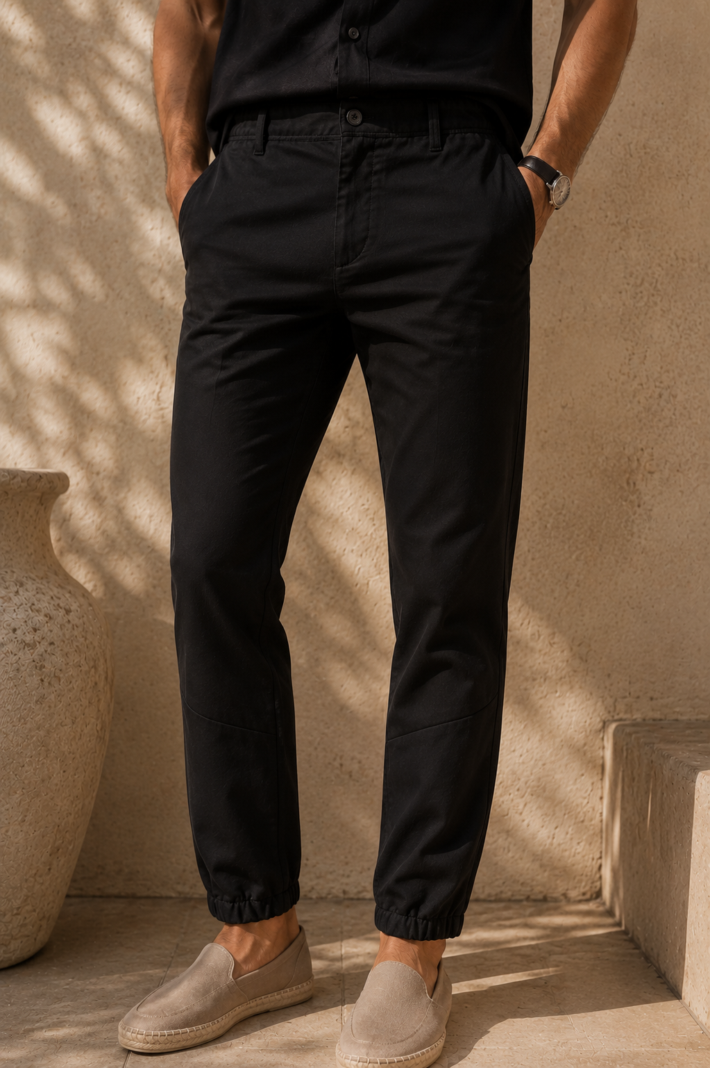 Pantalón Casual Hombre Semi Entubado con Stretch CON RESORTE 