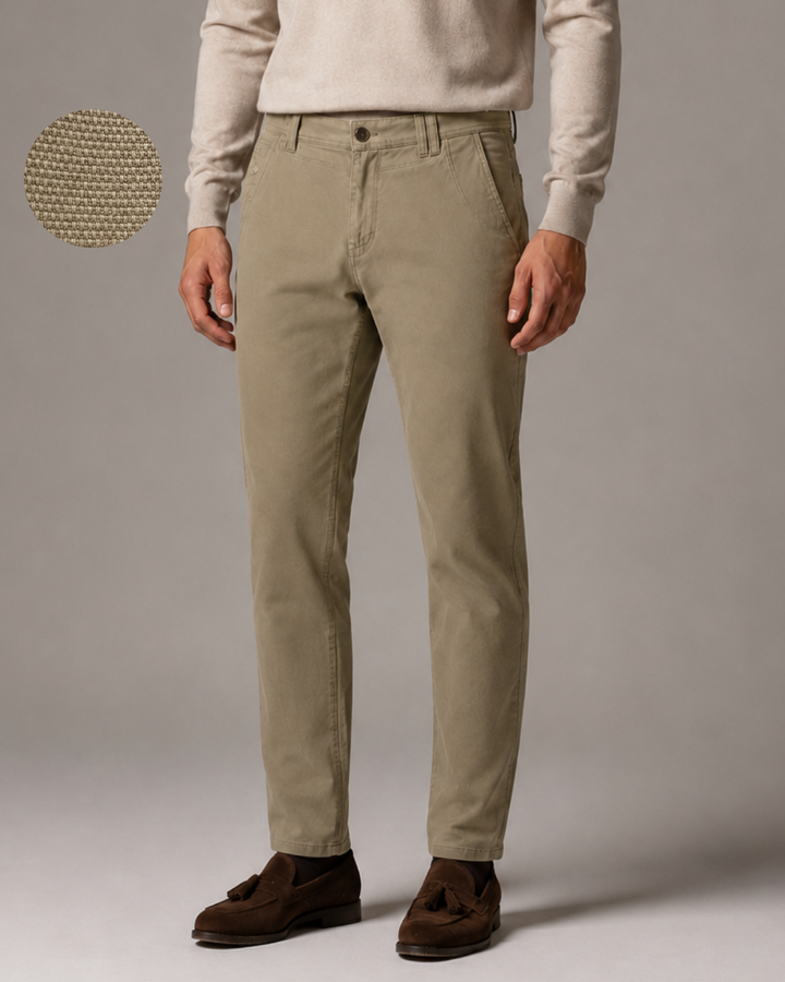 Pantalón Chino Drill Con textura Hombre Slim Fit  | Purple Rain