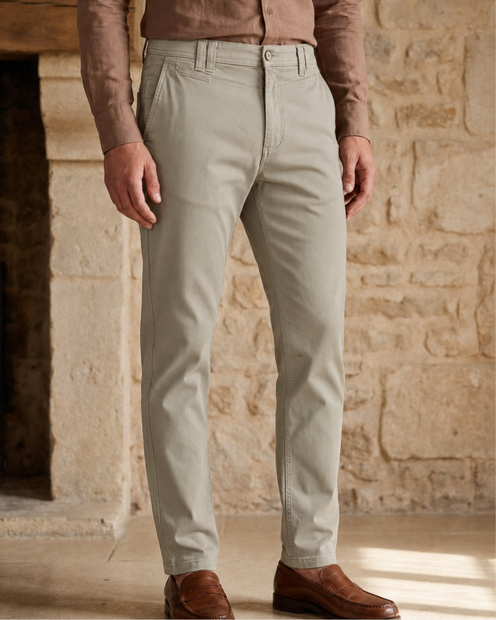 Pantalón Chino Drill Con textura Hombre Slim Fit  | Purple Rain