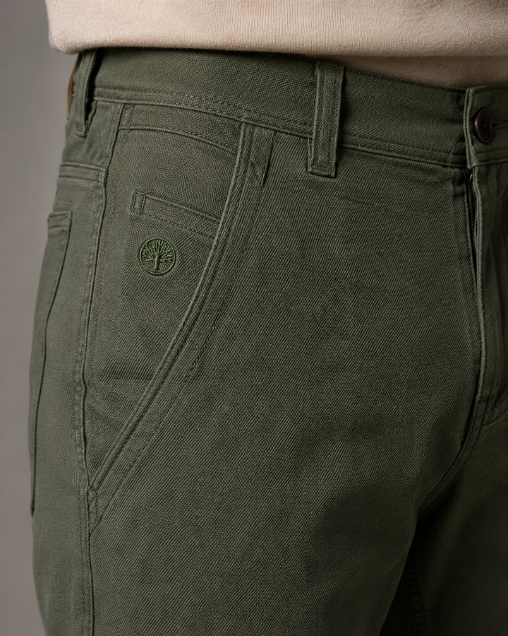 Pantalón Chino Drill Con textura Hombre Slim Fit  | Purple Rain