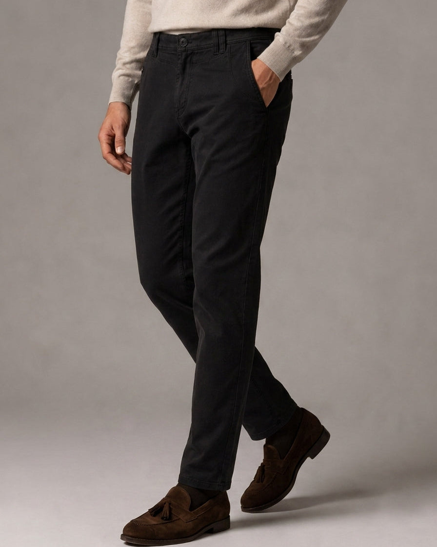 Pantalón Chino Drill Con textura Hombre Slim Fit  | Purple Rain