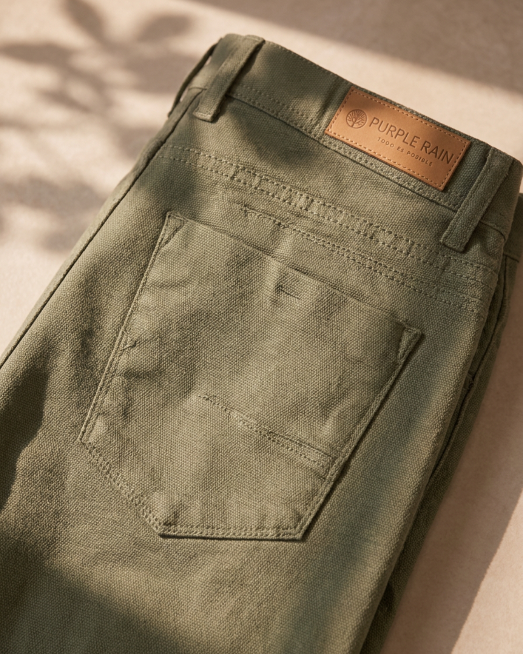 Pantalón Chino Drill Con textura Hombre Slim Fit  | Purple Rain