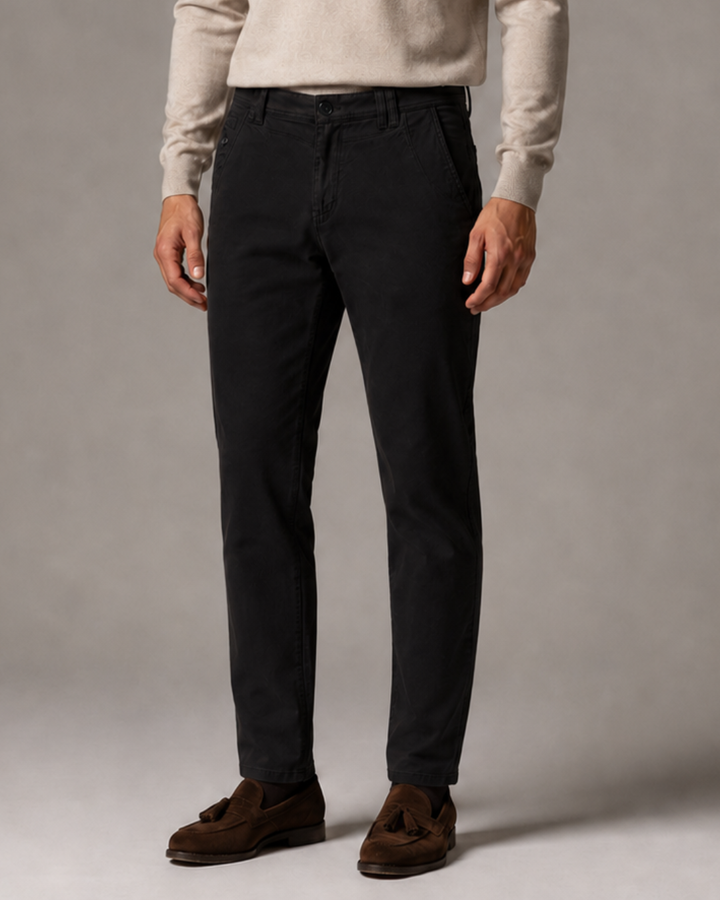 Pantalón Chino Drill Con textura Hombre Slim Fit  | Purple Rain