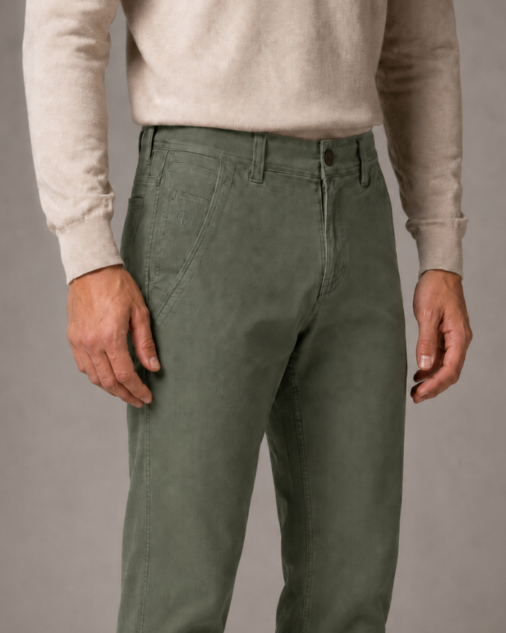 Pantalón Chino Drill Con textura Hombre Slim Fit  | Purple Rain