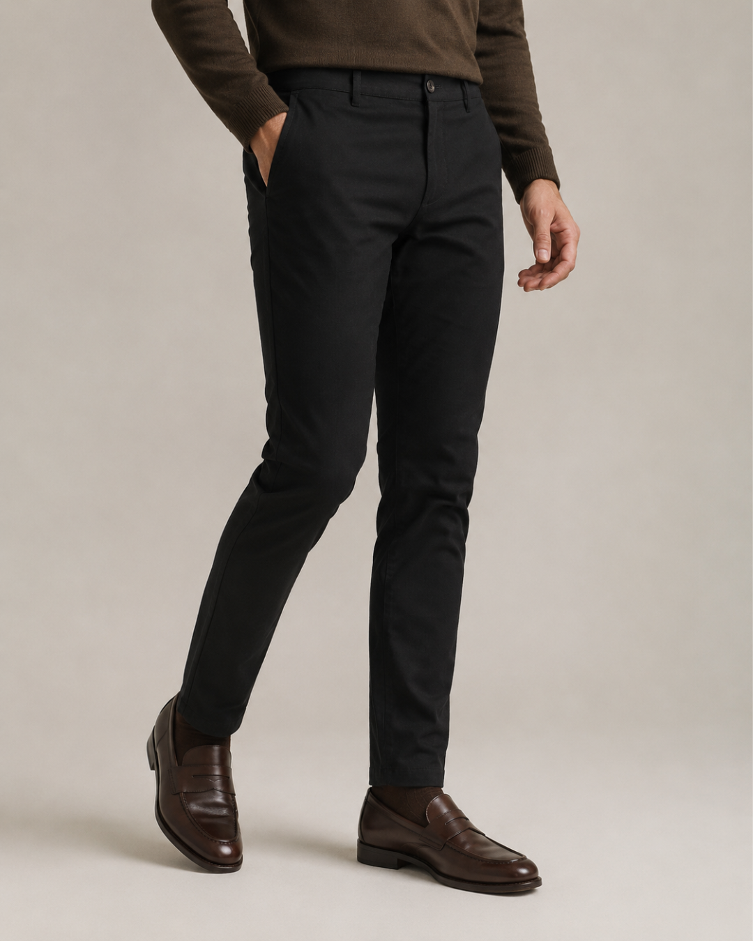 Pantalón Chino Drill Slim Fit para Hombre en Algodón Stretch – Purple Rain