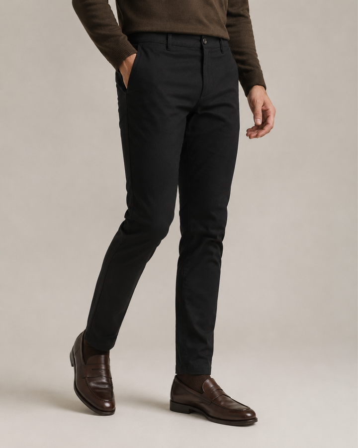 Pantalón Chino Drill Slim Fit para Hombre en Algodón Stretch – Purple Rain