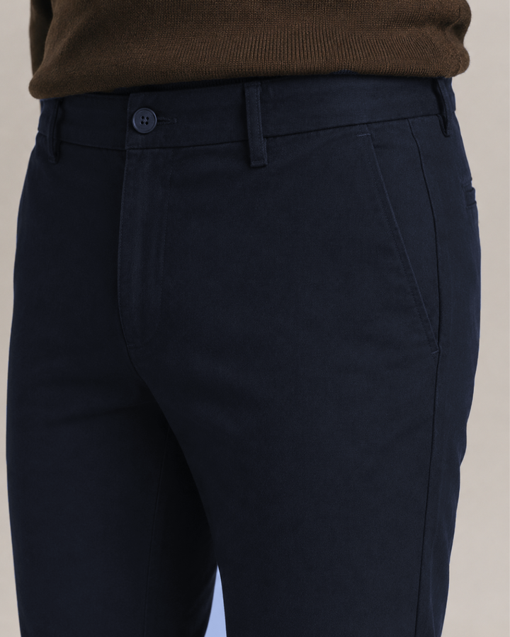 Pantalón Chino Drill Slim Fit para Hombre en Algodón Stretch – Purple Rain
