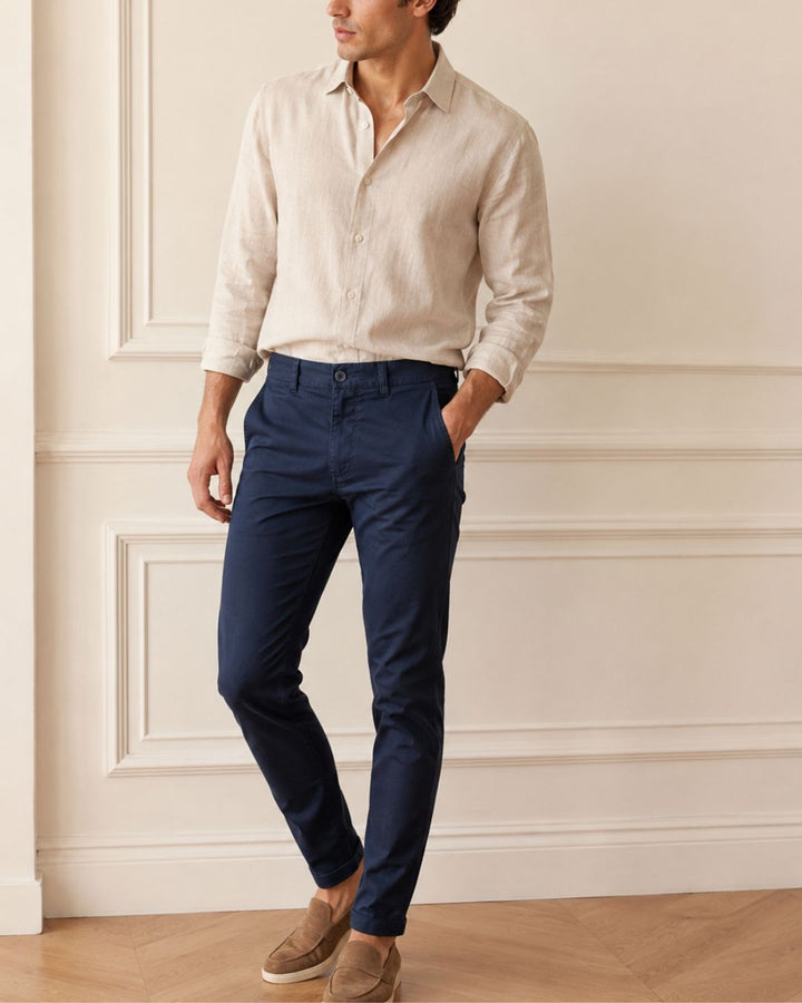Pantalón Chino Hombre en Algodón Stretch