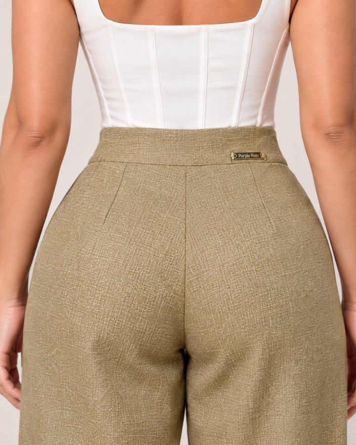 Pantalón Dama Balloon con Textura tipo Sastre