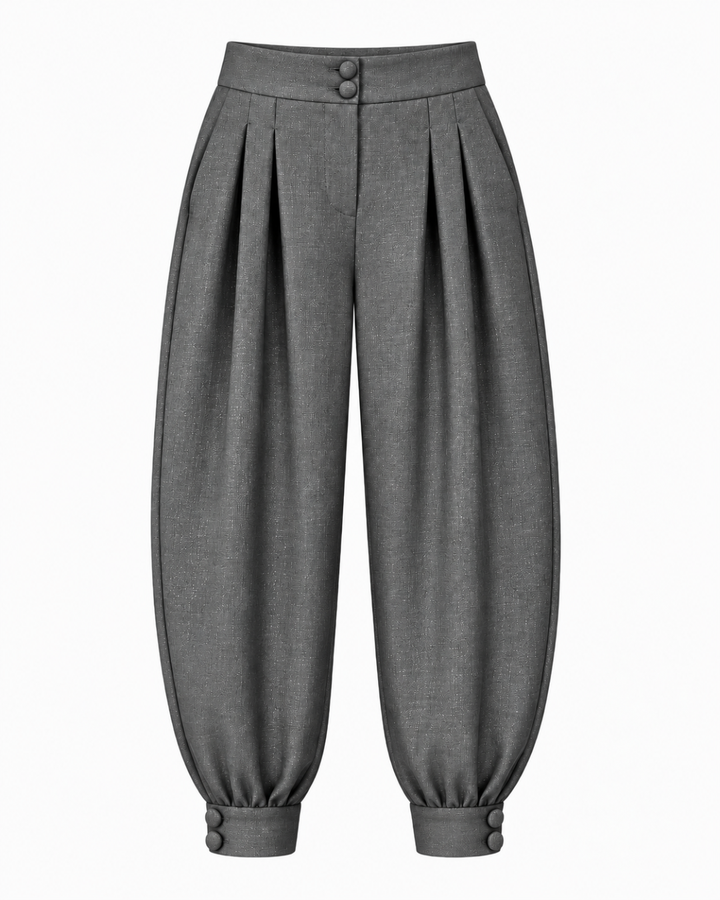 Pantalón Dama Balloon con Textura tipo Sastre