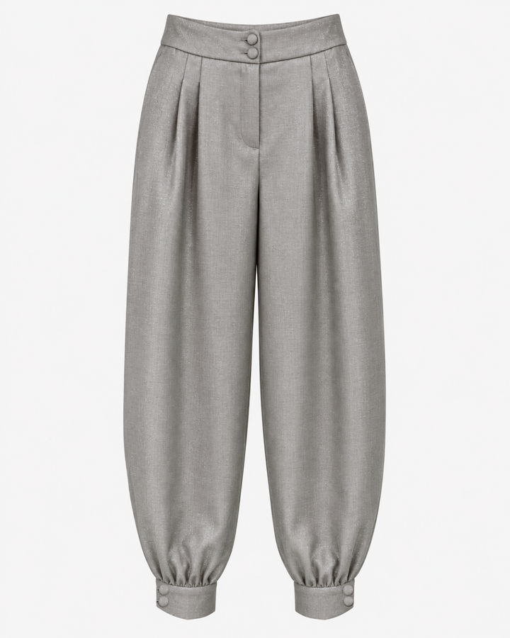 Pantalón Dama Balloon con Textura tipo Sastre