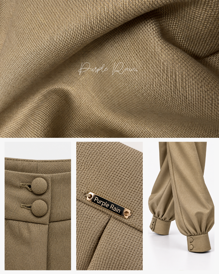 Pantalón Dama Balloon con Textura tipo Sastre