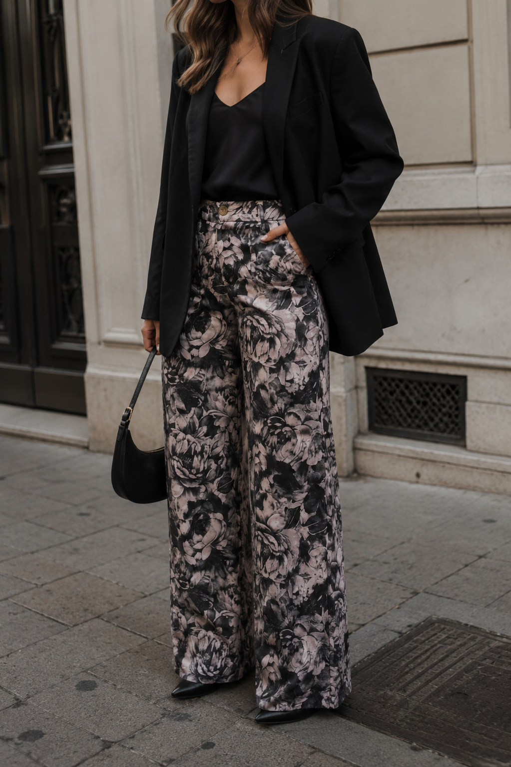 Pantalón Dama Botticelli · Wide Leg Tiro Alto Estampado Floral | outfit 

