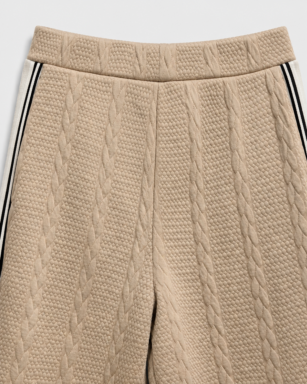Pantalón Dama · Punto Trenzado con Cinta Lateral