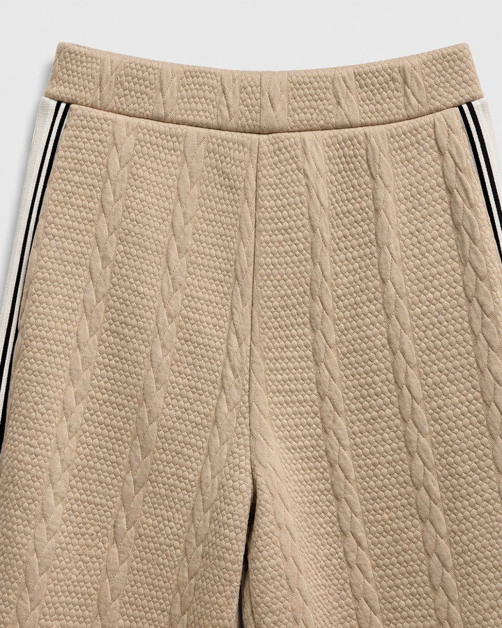 Pantalón Dama · Punto Trenzado con Cinta Lateral