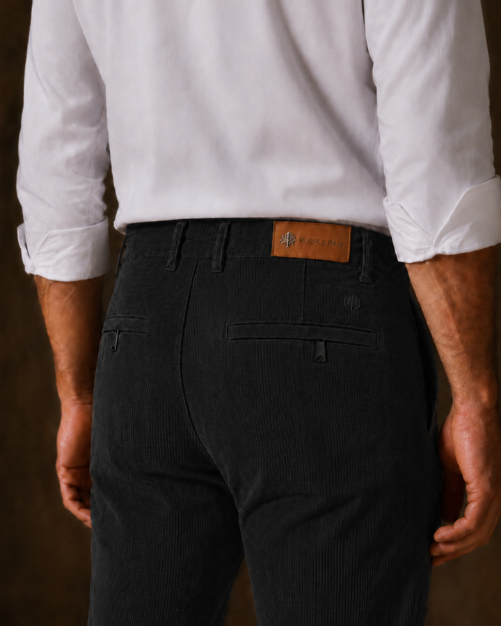 Pantalón Drill Hombre Chino Acanalado Stretch | Purple Rain